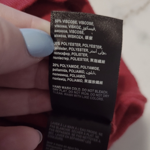 Bebe Rhinestone Red Long Sleeve Crew Neck Sweater Dress Size Large - Picture 10 of 10